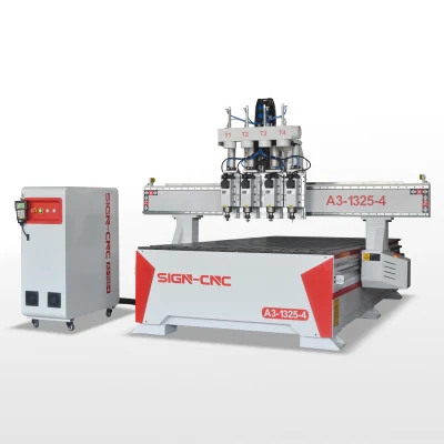 3 Axis Router CNC Wood Curving Machine CNC 1325 Economic Automatic Tool Changer Wood Router Machine