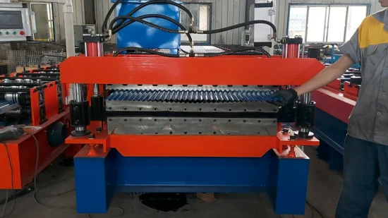 Double Layer PC4 and Corrugated Micro Ondulado Roofing Sheet Steel Roof Tile Cold Roll Forming Machine Price